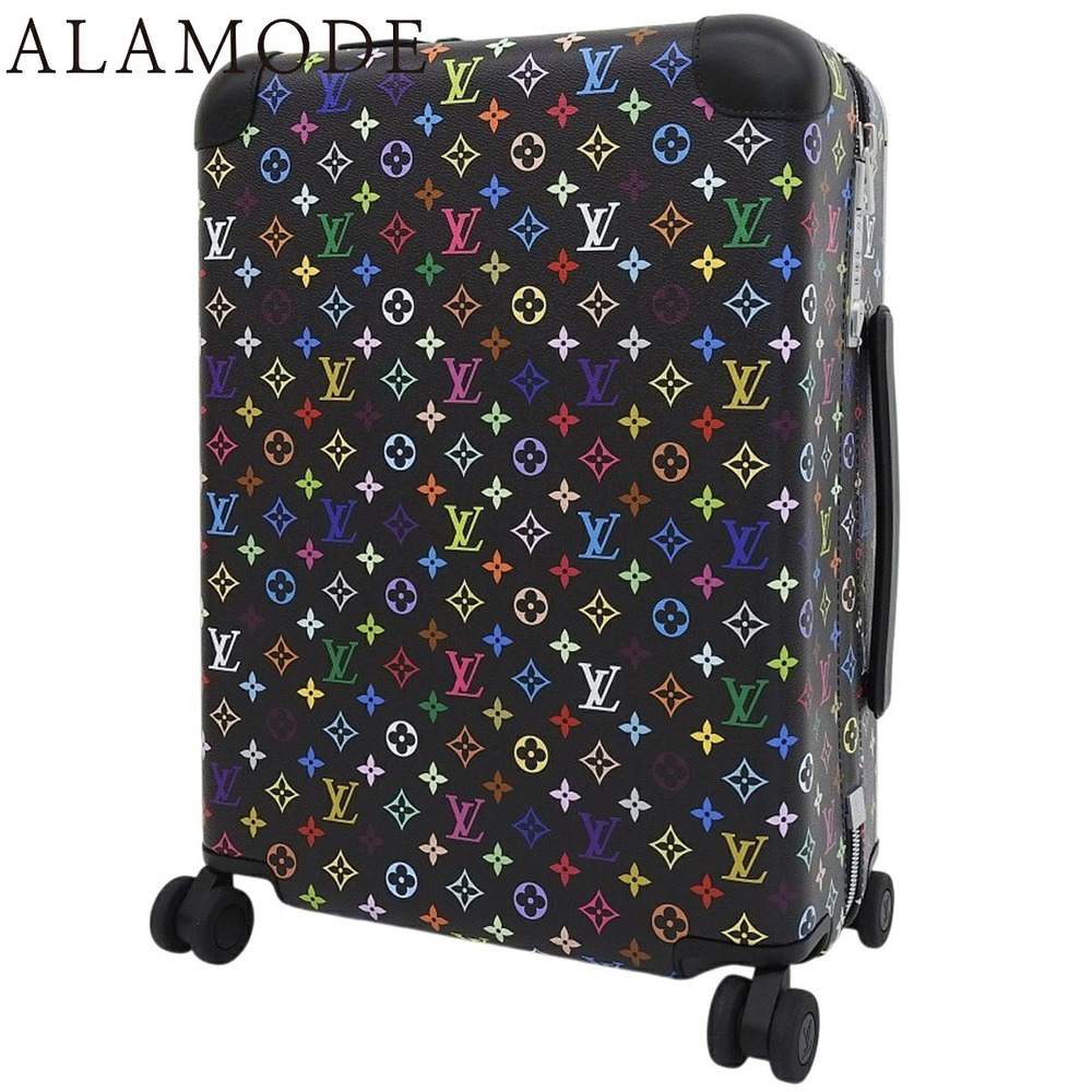 Louis Vuitton Monogram Multicolor LV TM Carry Canvas Carry On Suitcase Black